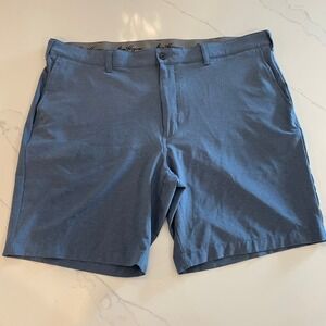 Ben Hogan Mens Performance Golf Shorts Blue Heather Size 40 Stretch Wicking